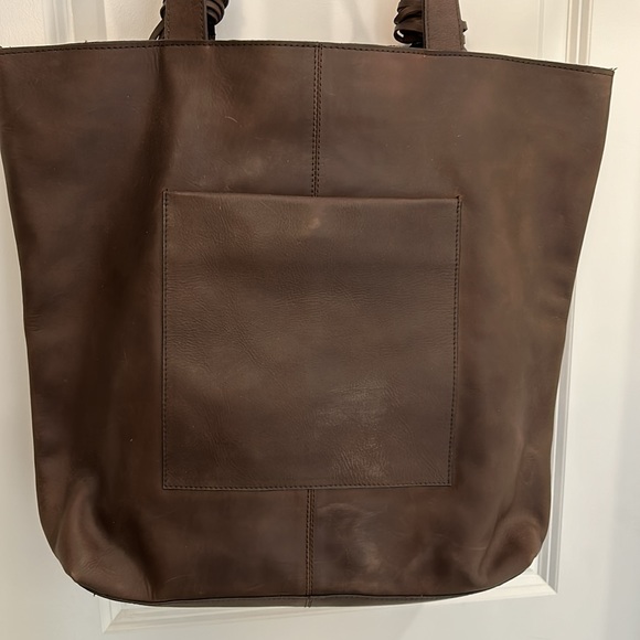 IDYLLWIND WOMEN'S BROWN ANTIOCH PIKE FRINGE TOTE HANDBAG - Picture 5 of 7